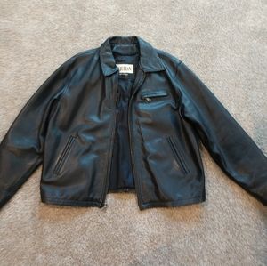 Black leather jacket
